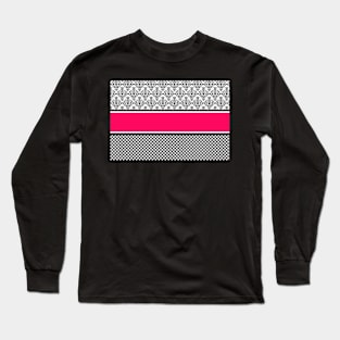 hot pink damask Long Sleeve T-Shirt